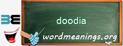 WordMeaning blackboard for doodia